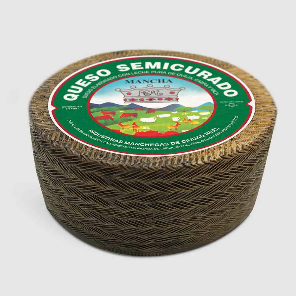 Queso Semicurado Mancha Real - Queso Mezcla - Queso Jamón