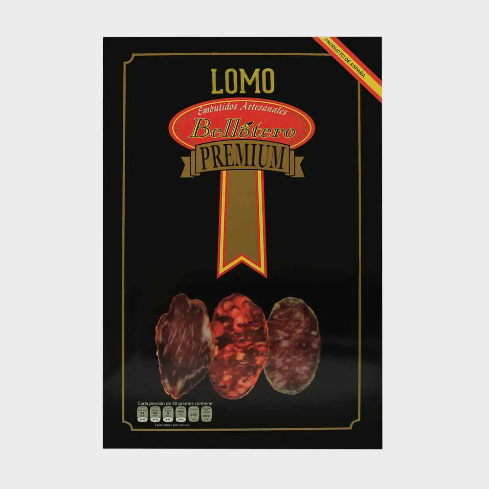 Estuche de Lomo Ibérico Marca Bellotero Premium - Comprar Embutidos españoles - Queso Jamón