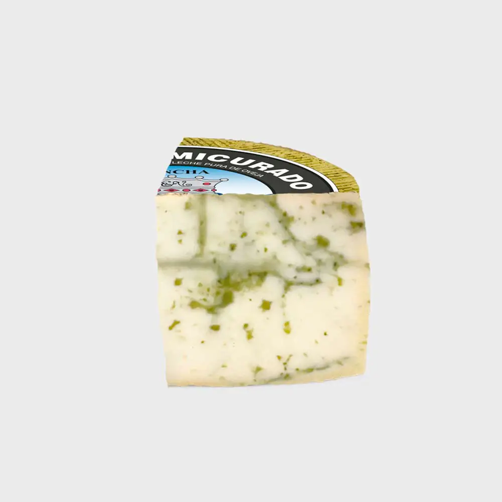 Queso Mancha Real de Oveja con Albahaca - Image 4