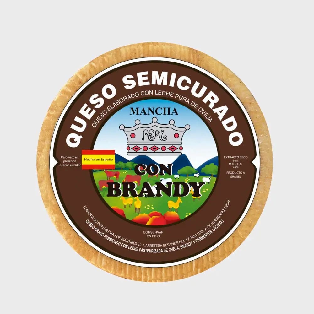 Queso Mancha Real de Oveja con Brandy - Image 2